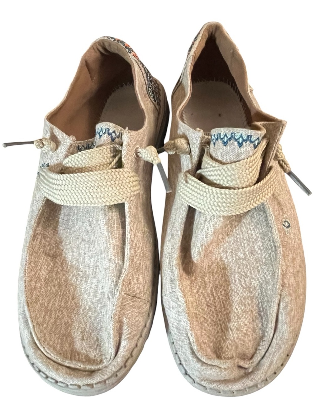 Hey Dude Wendy Flora Slip-On Shoes in Sunflower Beige
